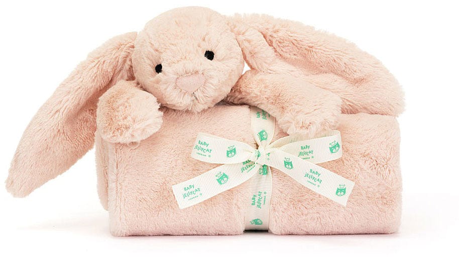 Jellycat Bashful Blush Bunny Blankie, 28" - BLNK4BLU