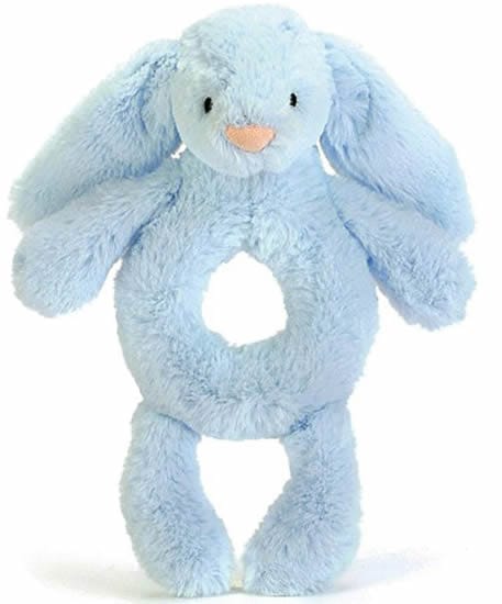 Jellycat Bashful Bunny Grabber in Blue, 7" - BLB4GR