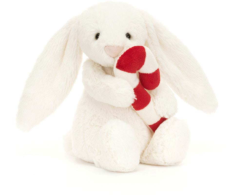 Jellycat Bashful Bunny with Candy Cane, 5"