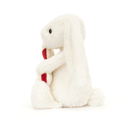 Jellycat Bashful Bunny with Candy Cane, 5" - BB6CC