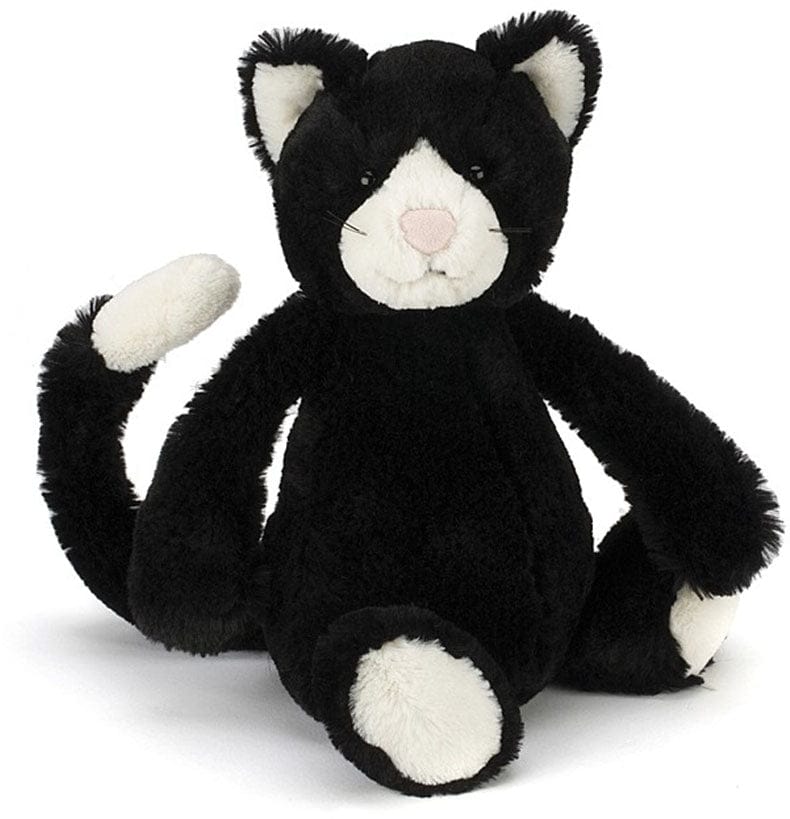 Jellycat Bashful Cat in Black & White, 12" - BAS3BWC