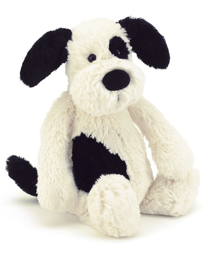 Jellycat Bashful Puppy in Black & Cream, 26" - BARB1BCP