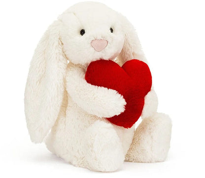 Jellycat Bashful Red Love Heart Bunny Medium, 12" - BB3LOVE