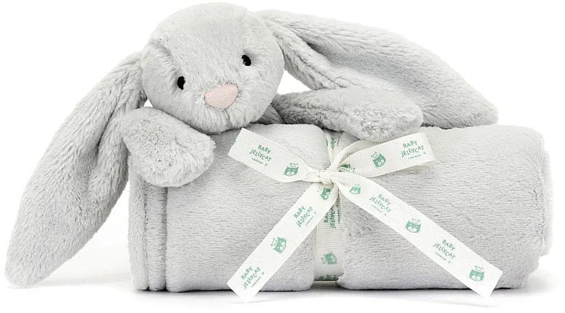 Jellycat Bashful Silver Bunny Blankie, 28" - BLNK4BS