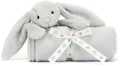 Jellycat Bashful Silver Bunny Blankie, 28" - BLNK4BS