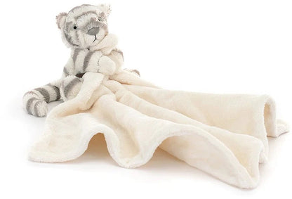 Jellycat Bashful Snow Tiger Soother, 13" - SO4ST