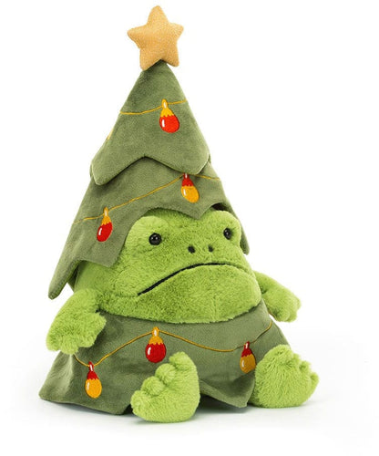 Jellycat Christmas Tree Ricky Rain Frog, 10" - RR3FC