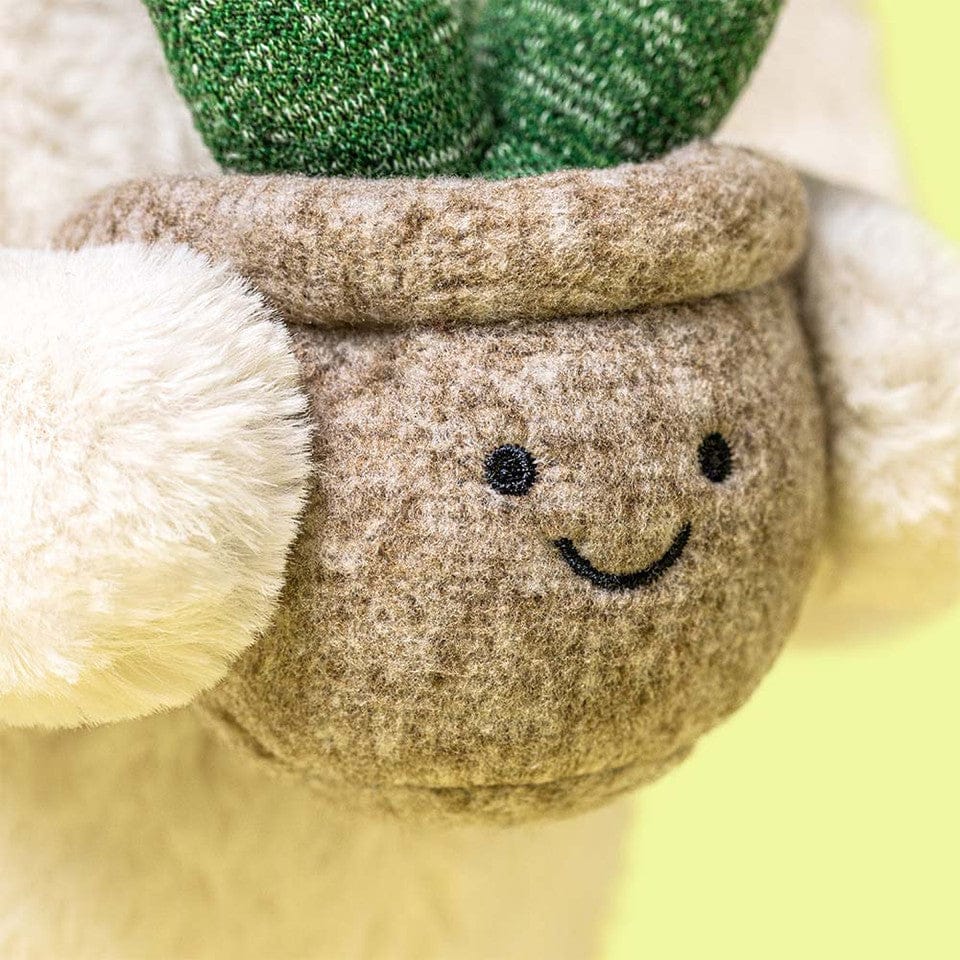 Jellycat Cream Bunny with Plant - BB3PLA