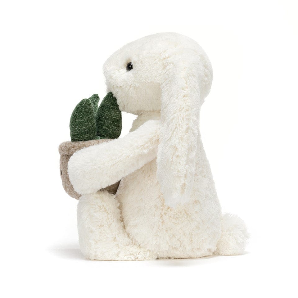 Jellycat Cream Bunny with Plant - BB3PLA