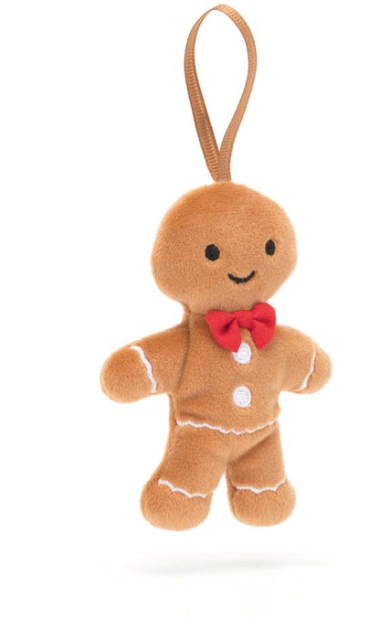 Jellycat Festive Folly Gingerbread Fred Ornament, 3" - FFH6GM