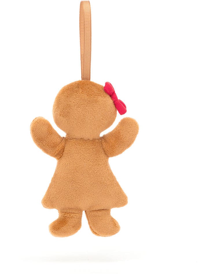 Jellycat Festive Folly Gingerbread Ruby Ornament, 3" - FFH6GW