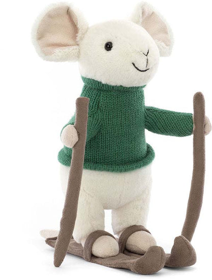 Jellycat Merry Mouse Skiing, 7" - MER3S