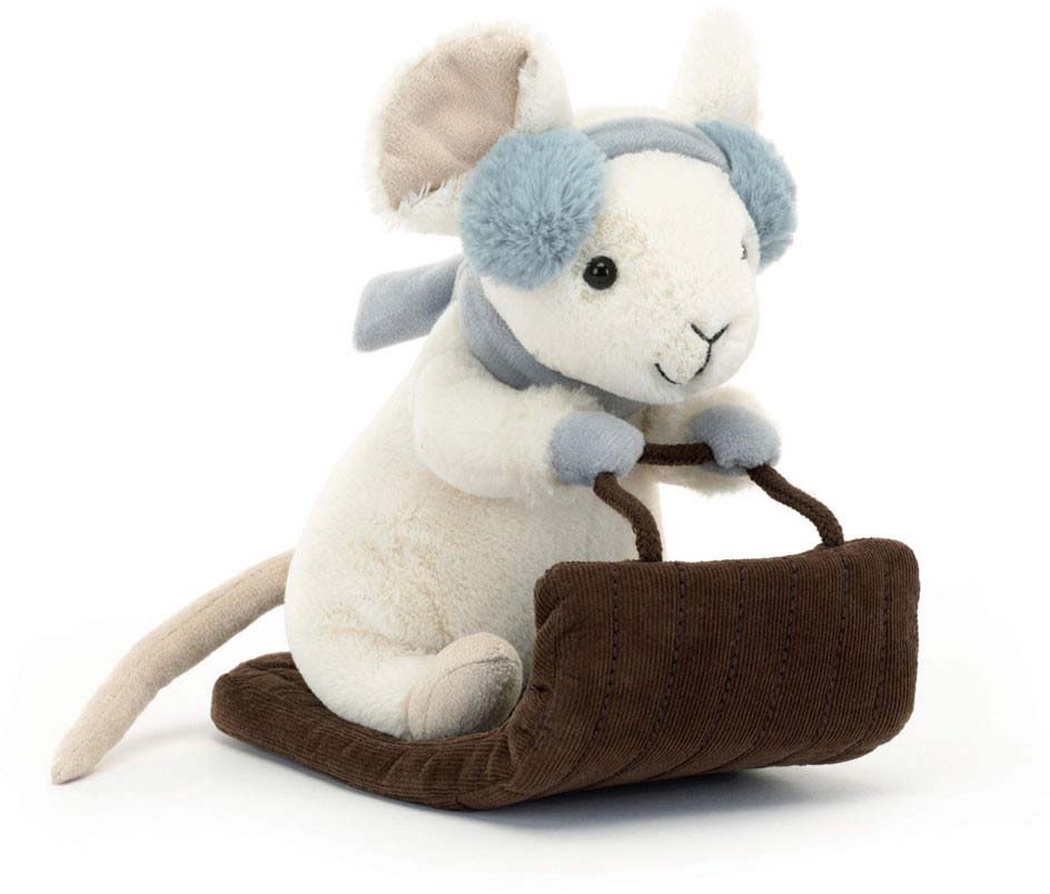 Jellycat Merry Mouse Sleighing, 6" - MER3SLE