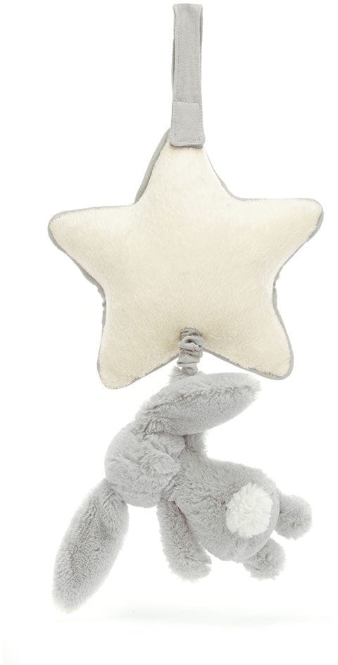 Jellycat Musical Pull Bashful Grey Bunny - MP4BSL