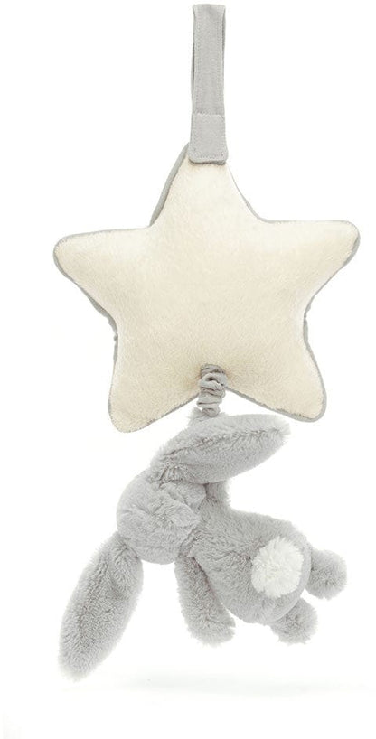 Jellycat Musical Pull Bashful Grey Bunny - MP4BSL