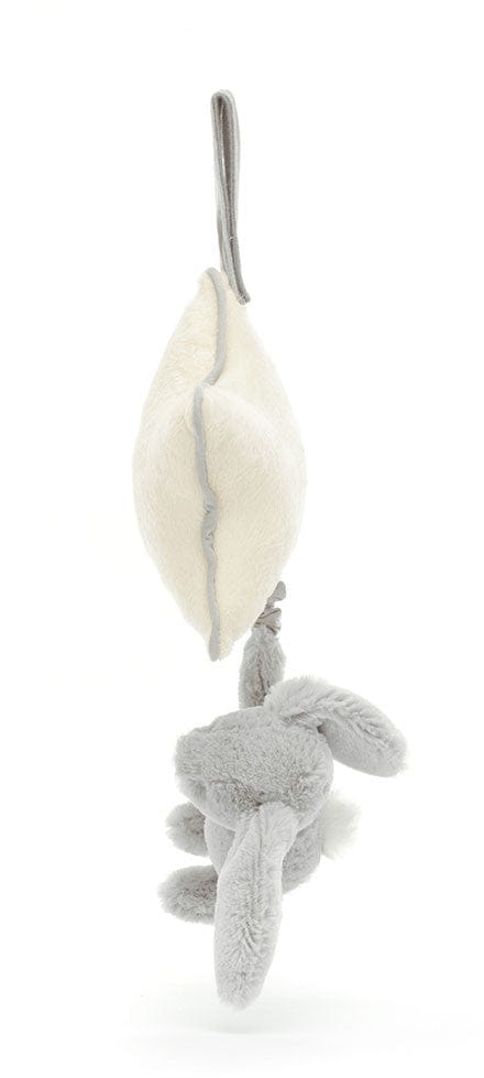 Jellycat Musical Pull Bashful Grey Bunny - MP4BSL