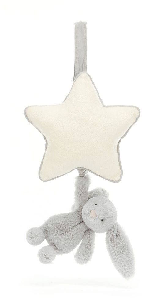 Jellycat Musical Pull Bashful Grey Bunny - MP4BSL