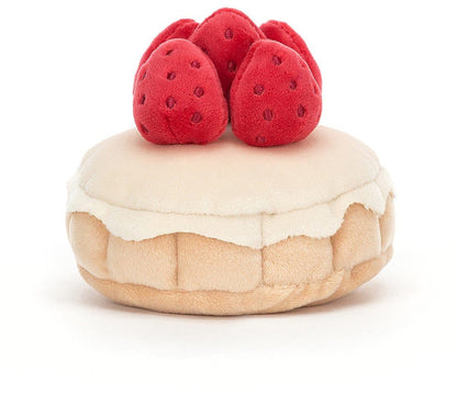 Jellycat Pretty Patisserie Tarte Aux Fraises, 4" - PRET3TAF