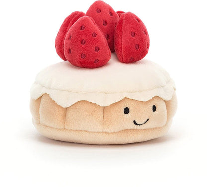 Jellycat Pretty Patisserie Tarte Aux Fraises, 4" - PRET3TAF