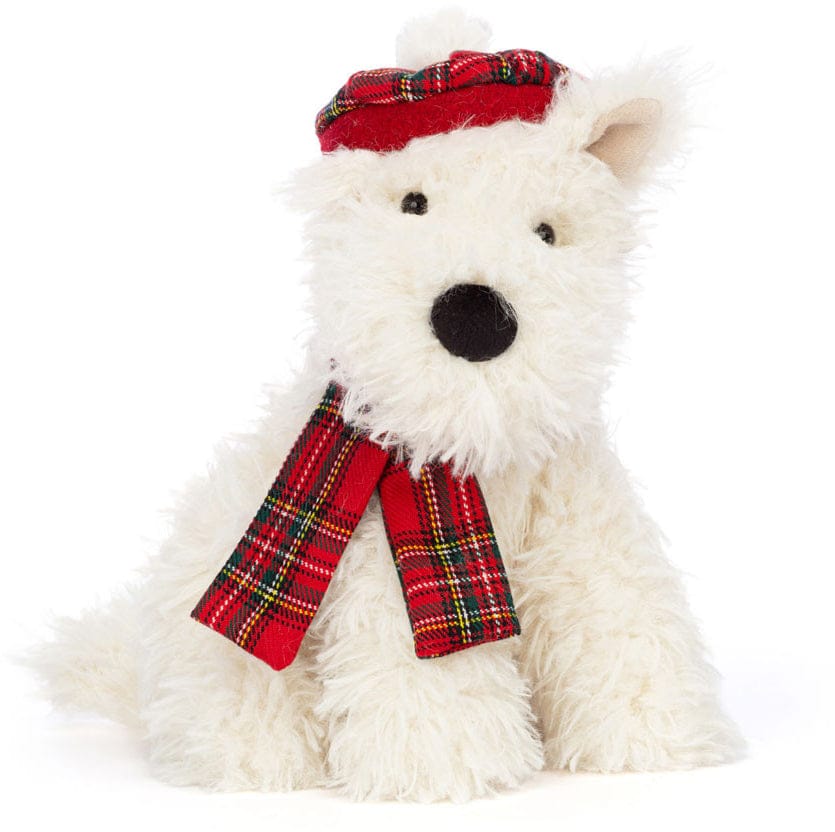 Jellycat Winter Warmer Munro Scottie Dog, 8" - MUN3FSD