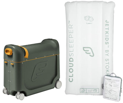 Stokke JetKids BedBox V3 + CloudSleeper Inflatable Kids Bed Bundle - Olive - 534507-584601