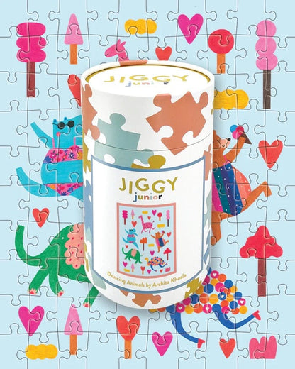 Jiggy Junior 100pc Puzzle - Dancing Animals by Archita Khosla - 100DA22