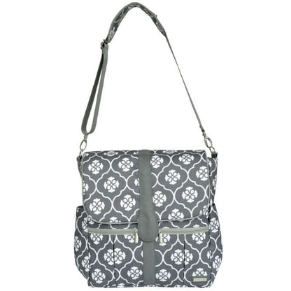 JJ Cole Backpack Diaper Bag  - Gray Floret - J00360