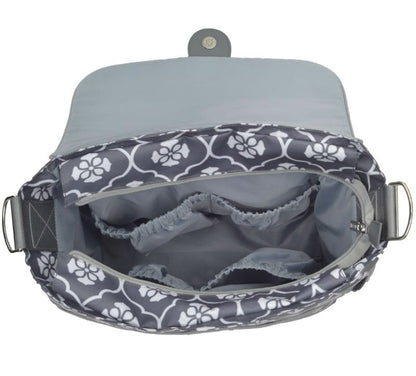 JJ Cole Backpack Diaper Bag  - Gray Floret - J00360