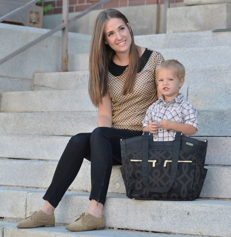 JJ Cole Camber Diaper Bag - Black & Gold - J00536