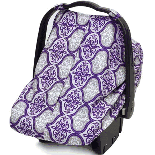 JJ Cole Car Seat Canopy - Violet Brocade - APVB