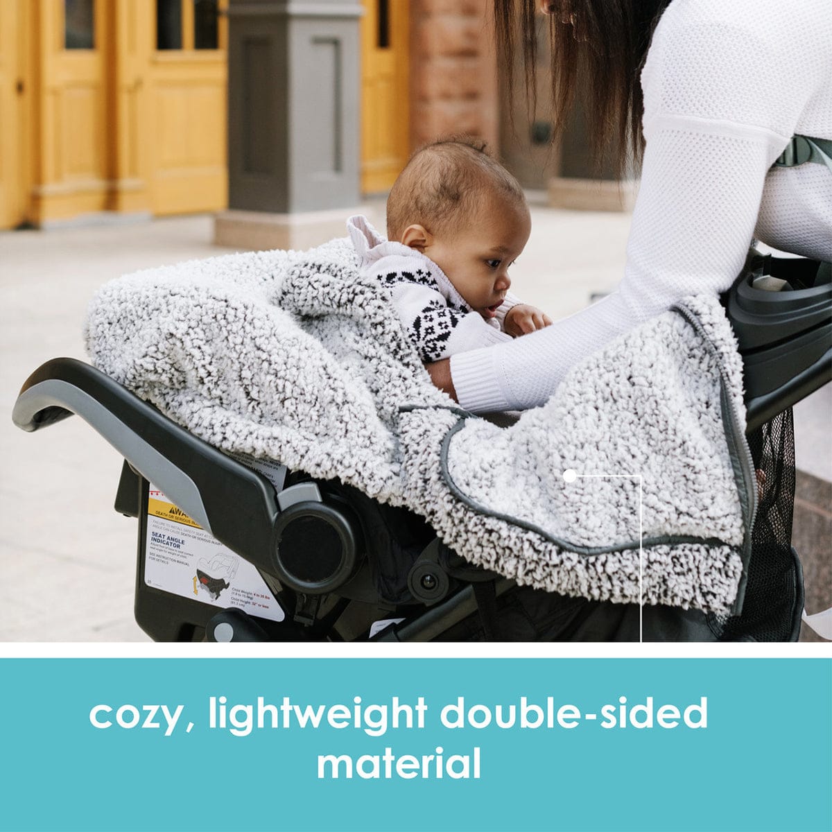 JJ Cole Cuddly Car Seat Cover - Gray - J00993