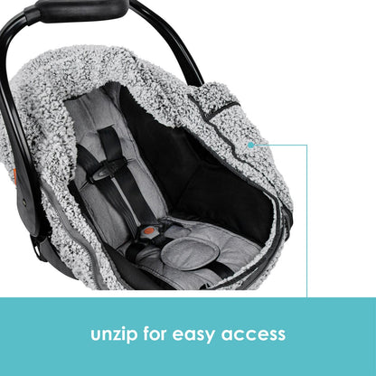JJ Cole Cuddly Car Seat Cover - Gray - J00993