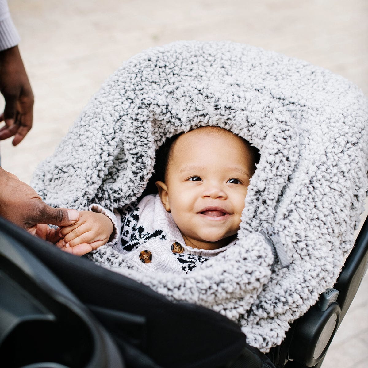 JJ Cole Cuddly Car Seat Cover - Gray - J00993