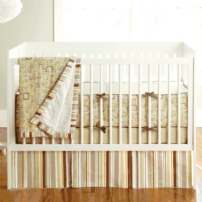 JJ Cole Green Tiles 4-Piece Crib Bedding Set - CBGT