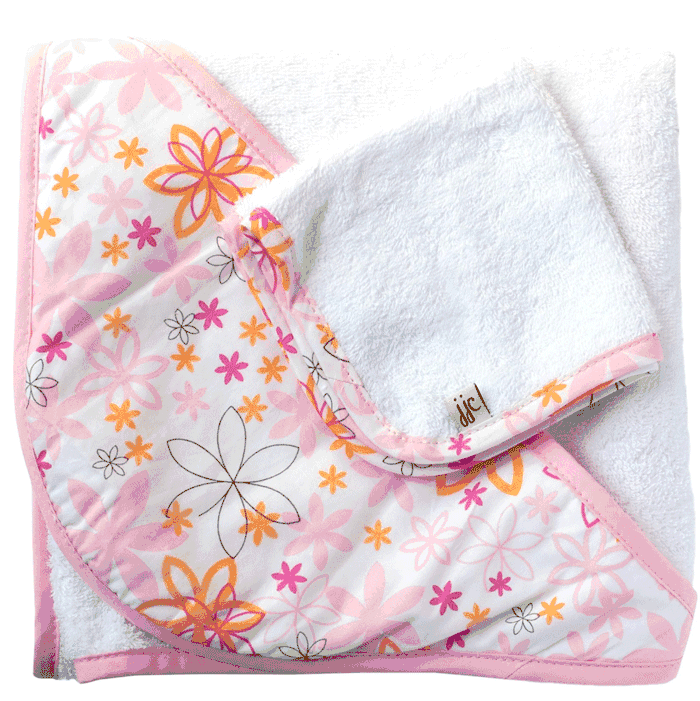 JJ Cole Hooded Towel Pink Craze