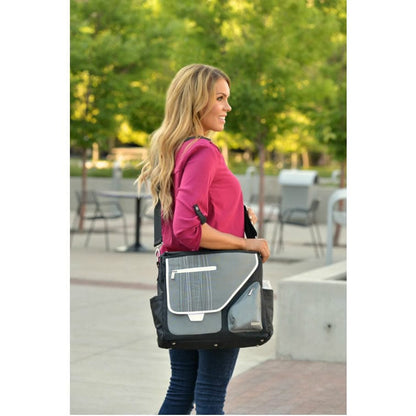 JJ Cole Metra Diaper Bag - Black Stitch - J00401