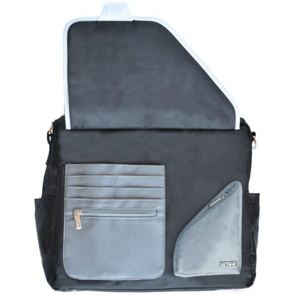 JJ Cole Metra Diaper Bag - Black Stitch - J00401
