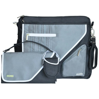 JJ Cole Metra Diaper Bag - Black Stitch - J00401