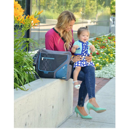 JJ Cole Metra Diaper Bag - Blue Diamonds - J00402