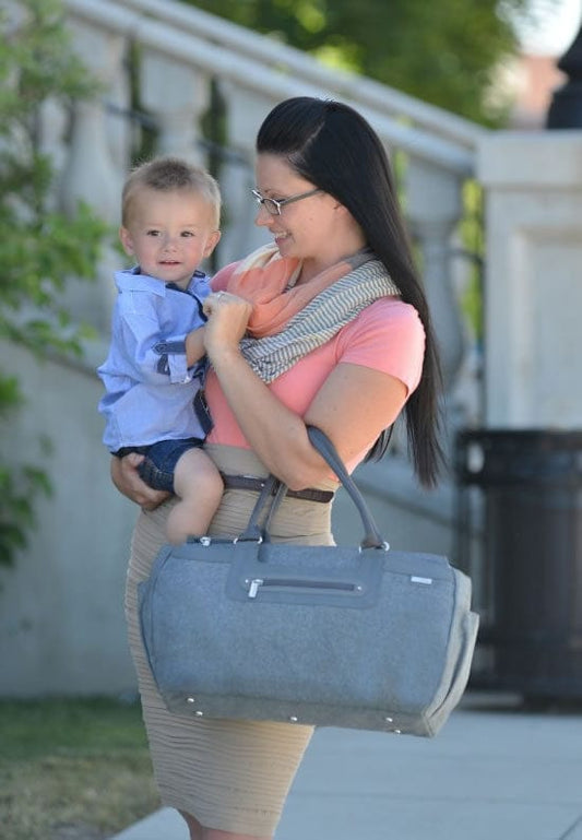 JJ Cole Parker Diaper Bag - Gray Heather - J00529