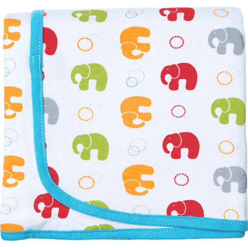JJ Cole Receiving Blanket in Primary Elephant - LRPE