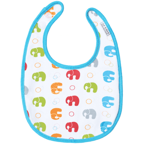 JJ Cole Soft Bib Primary Elephants - FBSPE