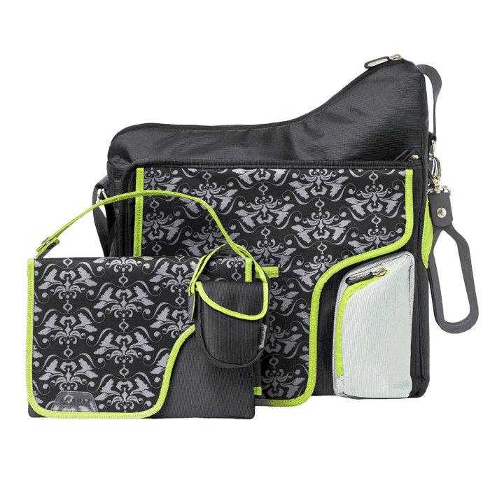 JJ Cole System 180 Bag - Black Damask - MSBD