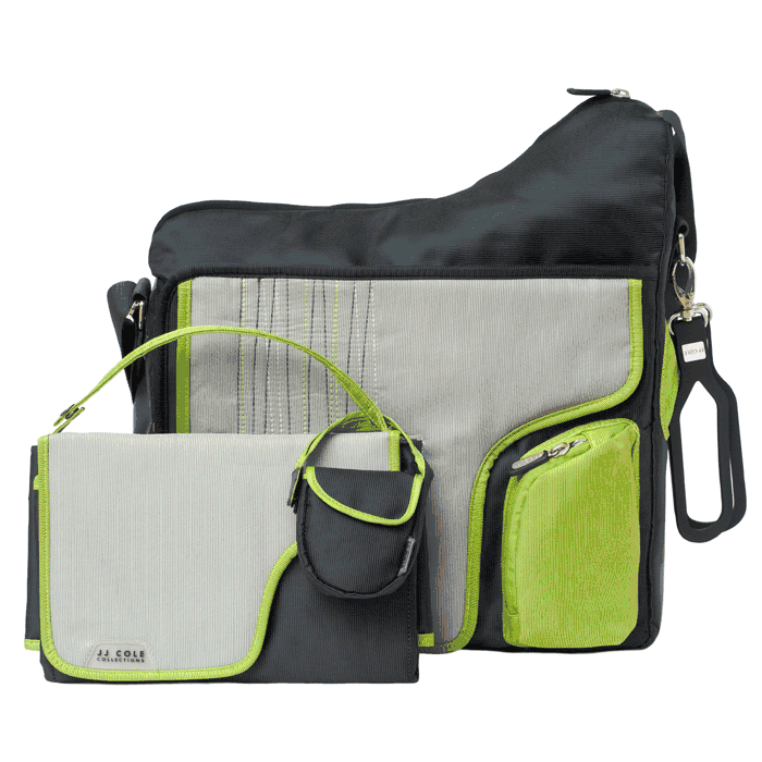 JJ Cole System 180 Bag - Green Stitch - MSGG