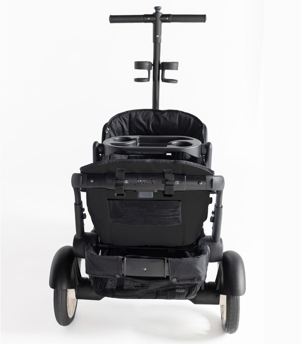 Joey (2 Seater) Stroller Wagon with 1 Canopy - Black - WGN-BLK-01