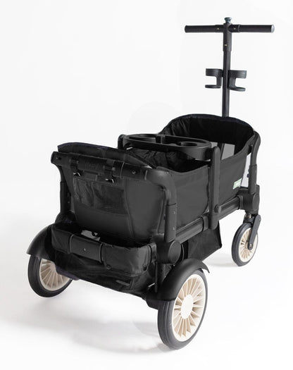 Joey (2 Seater) Stroller Wagon with 1 Canopy - Black - WGN-BLK-01