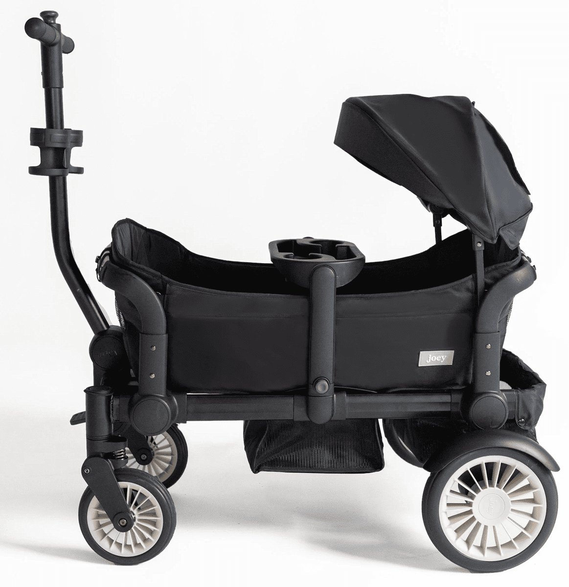 Joey (2 Seater) Stroller Wagon with 1 Canopy - Black - WGN-BLK-01