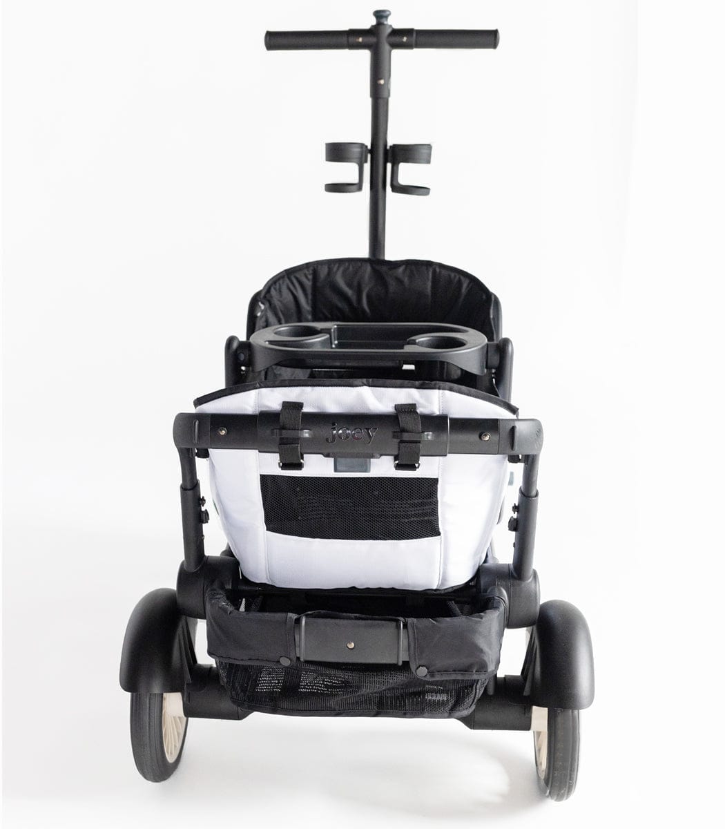 Joey (2 Seater) Stroller Wagon with 1 Canopy - White - WGN-WHT-02
