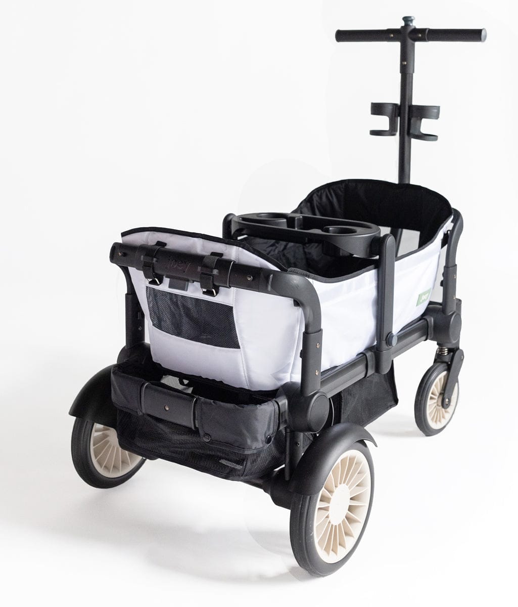 Joey (2 Seater) Stroller Wagon with 1 Canopy - White - WGN-WHT-02