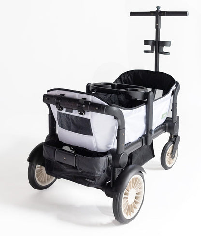Joey (2 Seater) Stroller Wagon with 1 Canopy - White - WGN-WHT-02
